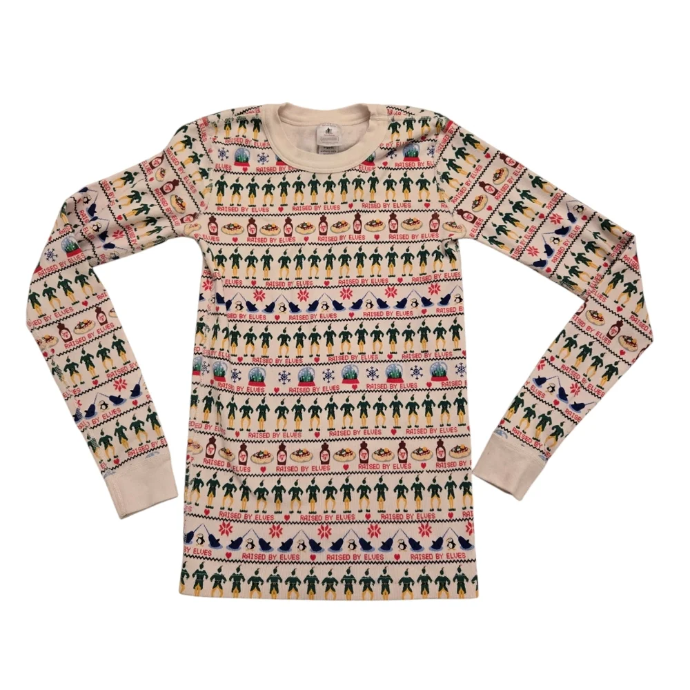 Hanna Andersson ELF Christmas 2-piece pajama top/pants set